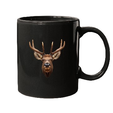 Discover Elk Antlers Face Mugs