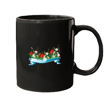 Discover colorful spring meadow with flowers and insects Mugs