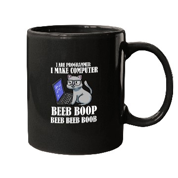 Discover I Are Programmer I Make Computer Beep Boop Cat Mugs