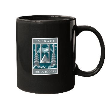 Discover Embrace The Outdoors Camping Mugs