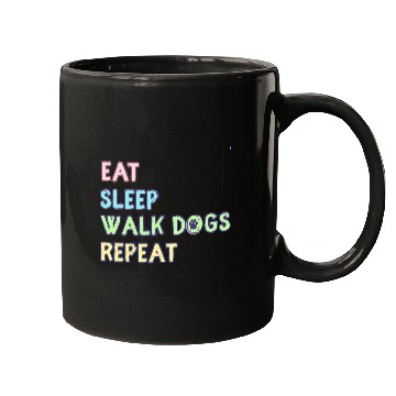 Discover Eat Sleep Walk Dog Repeat Walking Mugs