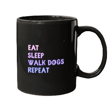 Discover Eat Sleep Walk Dog Repeat Walking Mugs