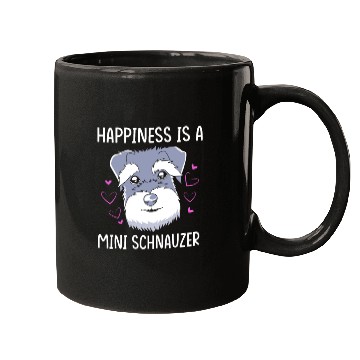 Discover Happiness Is A Miniature Schnauzer Mugs