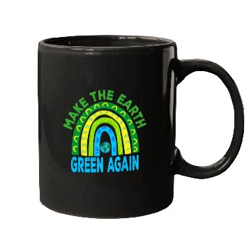 Discover Make the Earth Green Again Rainbow Earth Day Mugs