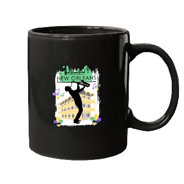Discover Mardi Gras New Orleans Louisiana City Jazz Music Mugs