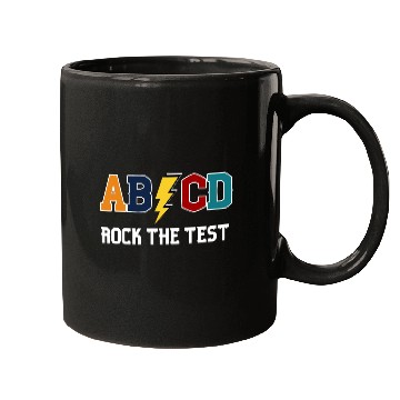 Discover ABCD Rock The Test Funny Metal Teacher Student Mugs