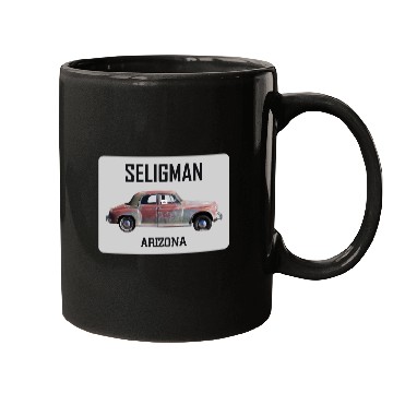 Discover Old car city of Seligman in Arizonna, US Route 66 Mugs