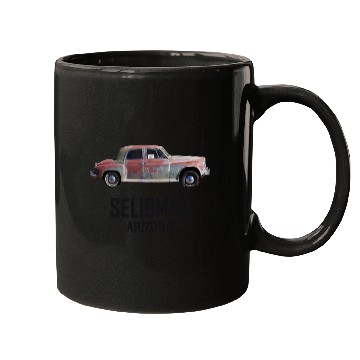Discover Old car city of Seligman in Arizonna, US Route 66 Mugs