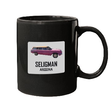 Discover Old car city of Seligman in Arizonna, US Route 66 Mugs