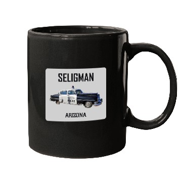 Discover Old car city of Seligman in Arizonna, US Route 66 Mugs