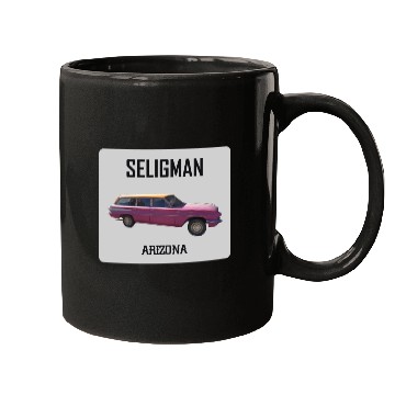 Discover Old car city of Seligman in Arizonna, US Route 66 Mugs