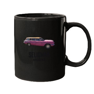Discover Old car city of Seligman in Arizonna, US Route 66 Mugs