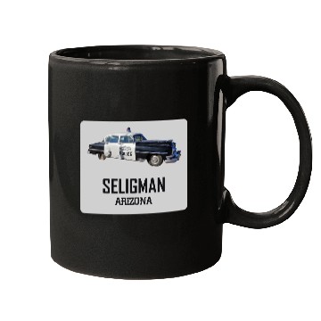 Discover Old car city of Seligman in Arizonna, US Route 66 Mugs