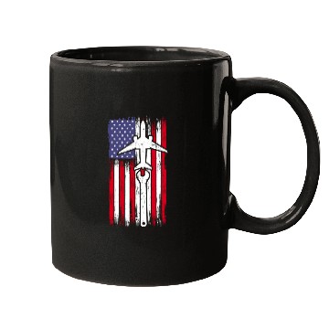 Discover Aircraft Mechanic Aviation Usa Flag Mugs