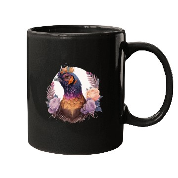 Discover Pastel Watercolor Pheasant Bird Flower Crown Pet B Mugs
