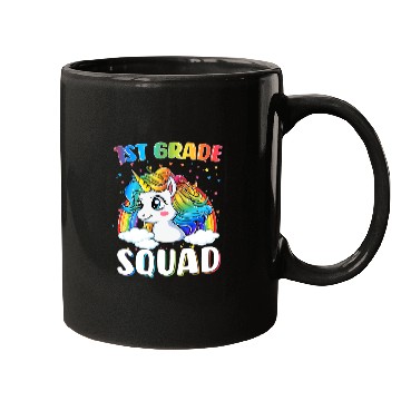 Discover 1st Grade Squad Unicorn Rainbow Back To School Mugs