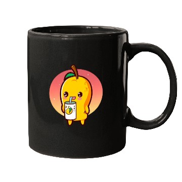 Discover Refreshing mango enjoying mango juice Mugs