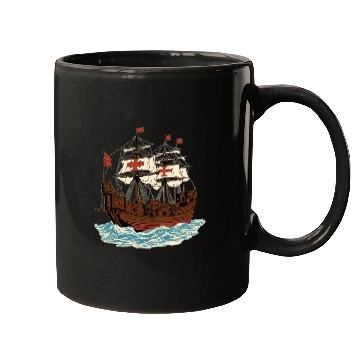 Discover Columbus Day 1492 Ship Mugs