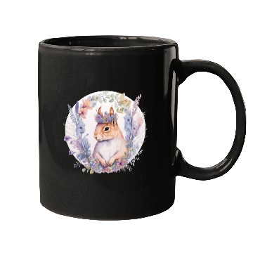 Discover Cute Squirrel Flower Crown Animal Lovers Mugs