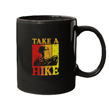Discover Take a Hike Wanderlust Hiker Hiking Mountains Mugs