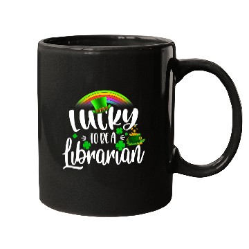 Discover Irish Lucky To Be A Librarian St Patricks Day Mugs