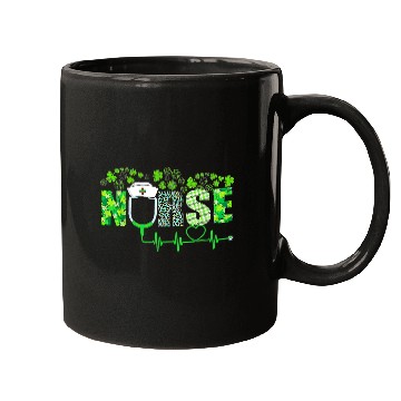 Discover Irish Nurse Shamrock Stethoscope St Patricks Day Mugs