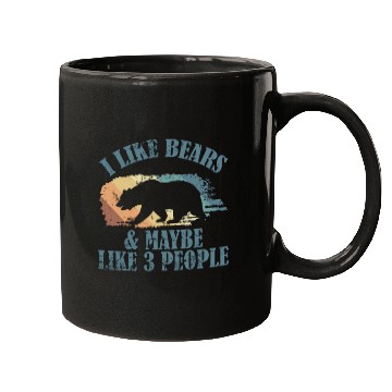 Discover I Like Bears and Maybe 3 People Forest Animal Mugs