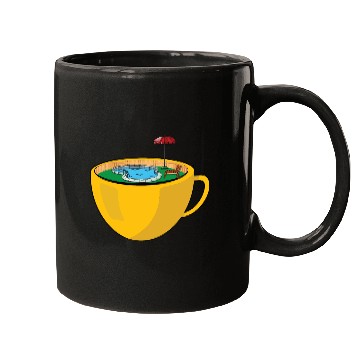 Discover Swimming pool on a coffee cup Mugs