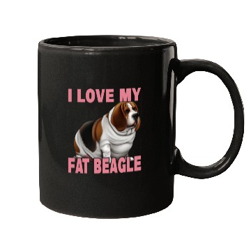 Discover I Love My Fat Beagle Mugs