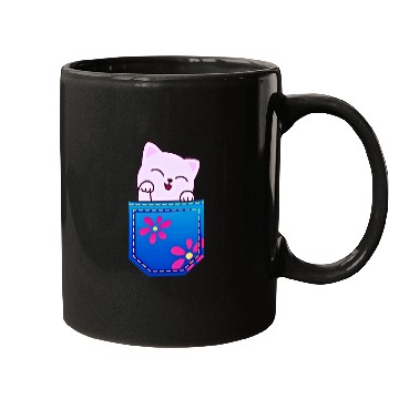 Discover Cat in the pocket Mugs