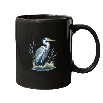 Discover Watercolor Heron in Nature Mugs