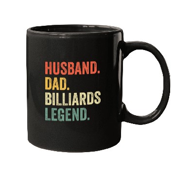Discover Pool Player Funny Husband Dad Billiards Legend Mugs
