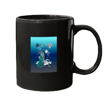 Discover Zodiac sign Aquarius in the unique version Graphic Mugs