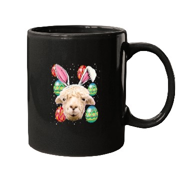 Discover Easter Bunny Alpaca Funny Farmer Easter Alpaca Mugs