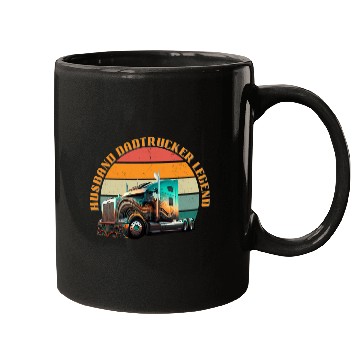 Discover Husband Dad Trucker Legend Mugs