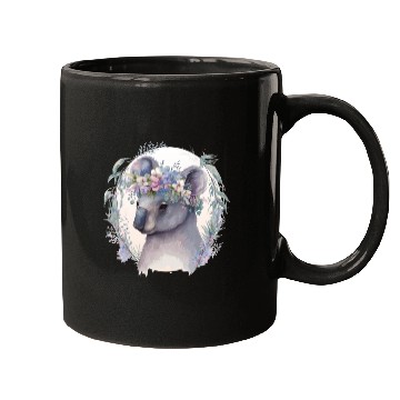 Discover Cute Koala Bear Flower Crown Floral Koala Lover Mugs