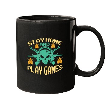 Discover Stay home and play games Mugs