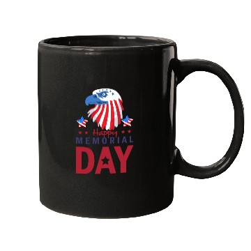 Discover Happy Memorial Day Veterans Brave US Eagle Stars Mugs