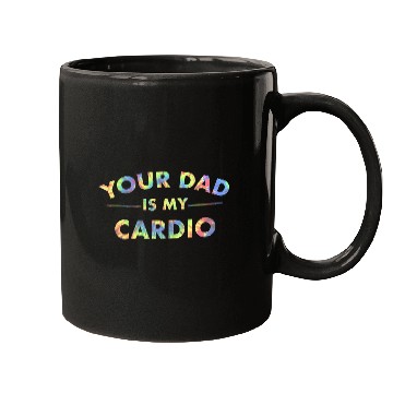 Discover Your Dad Is My Cardio Funny DILF Workout Gym Mugs
