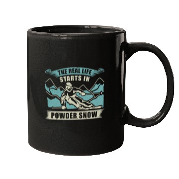 Discover Skiing The Real Life Starts Mugs