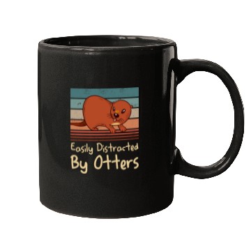 Discover Easily Distracted By Otters Sea Otter Lover Mugs