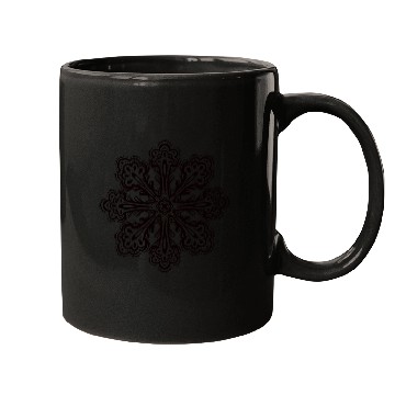 Discover Decorative Snowflake Abstract Winter Ink Art Mugs