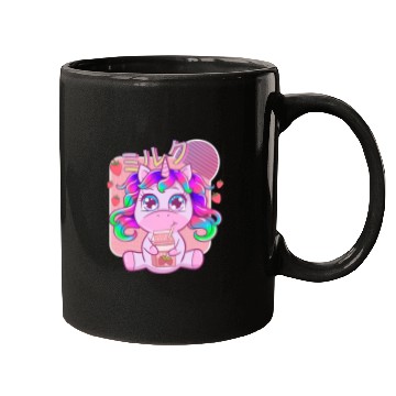 Discover Funny Kawaii Unicorn Strawberry Milk Shake Mugs