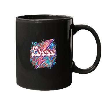 Discover Leopard Lightning Bolt Librarian Teacher Book Mugs