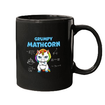 Discover Funny Math Teacher Grumpy Unicorn Mugs