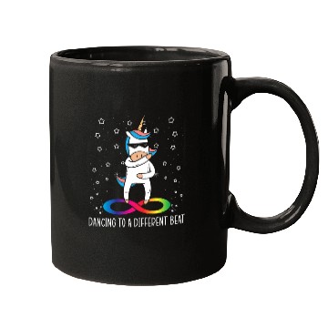 Discover Dancing To A Different Beat Neurodiversity Unicorn Mugs
