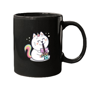 Discover Bubble Tea Cute Kawaii Unicorn Cat Japanese Mugs