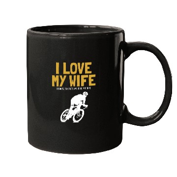 Discover I love my Wife Cyclist Gravel City Bike Cyclist Mugs