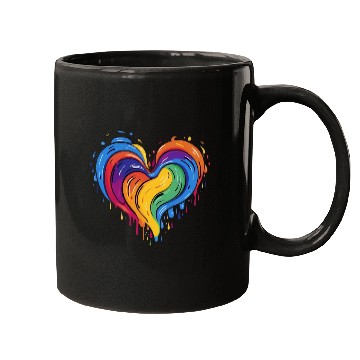 Discover Love is Love: LGBT Rainbow Heart for All Mugs