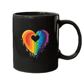 Discover LGBTQ+ Allies: Rainbow Heart, Celebrating Mugs